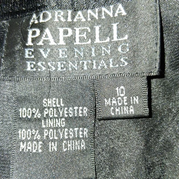 NEW Adrianna Propell Evening Essentials Chiffon Black Pants Slacks Lady's 10 - Picture 3 of 6